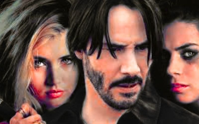 Imagem do filme bata antes de entrar com Ana de Armas e Keanu Reeves