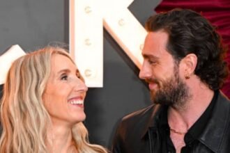 O casal Aaron Taylor-Johnson e Sam.