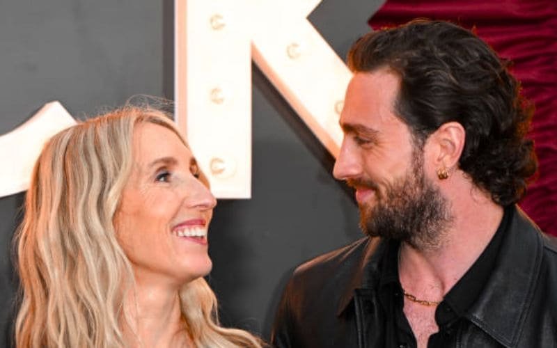 O casal Aaron Taylor-Johnson e Sam.